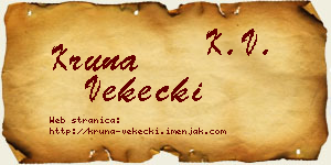 Kruna Vekecki vizit kartica